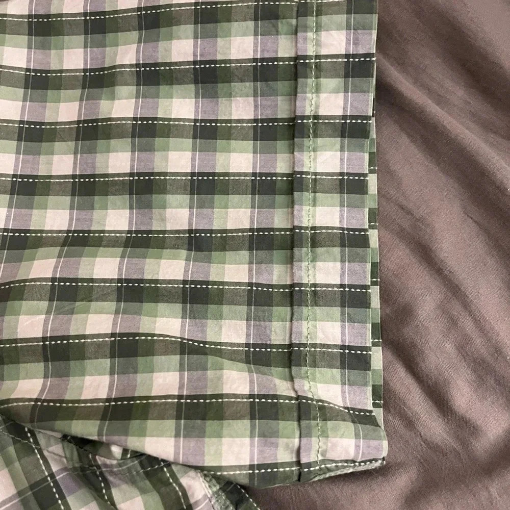 Tommy Bahama Jeans Plaid Short Sleeve Button Up Shirt Size XL - Picture 7 of 8